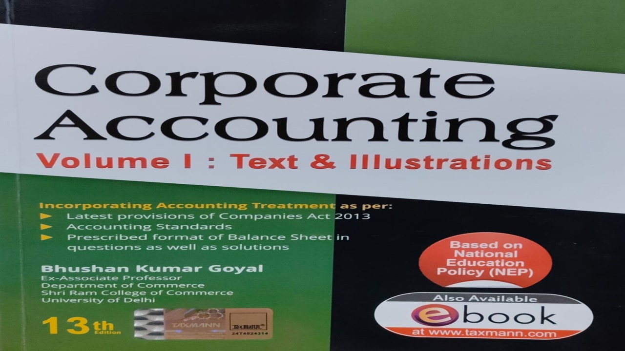 Corporate Accounting B.Com (Hons) B. K. Goyal Download Course for Windows or Android